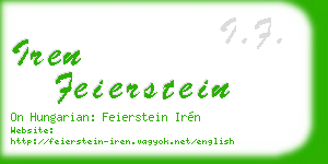 iren feierstein business card